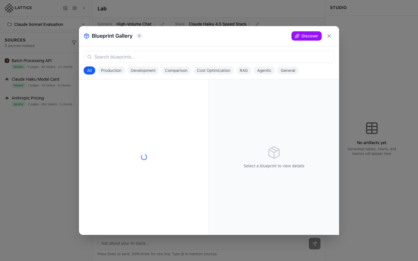 Applying a blueprint in Lattice