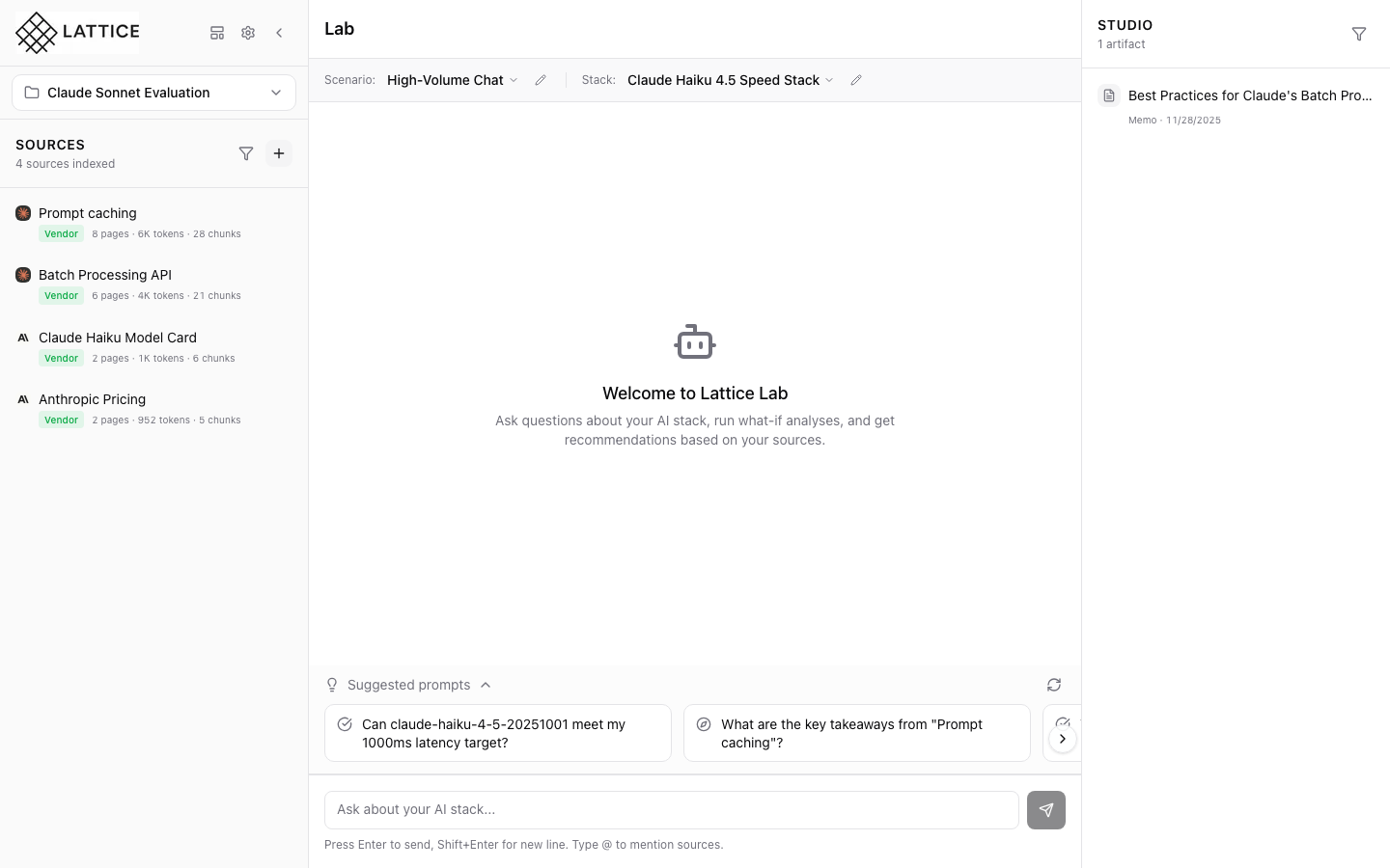 Step 3: Scenario selected and reflected in ContextBar