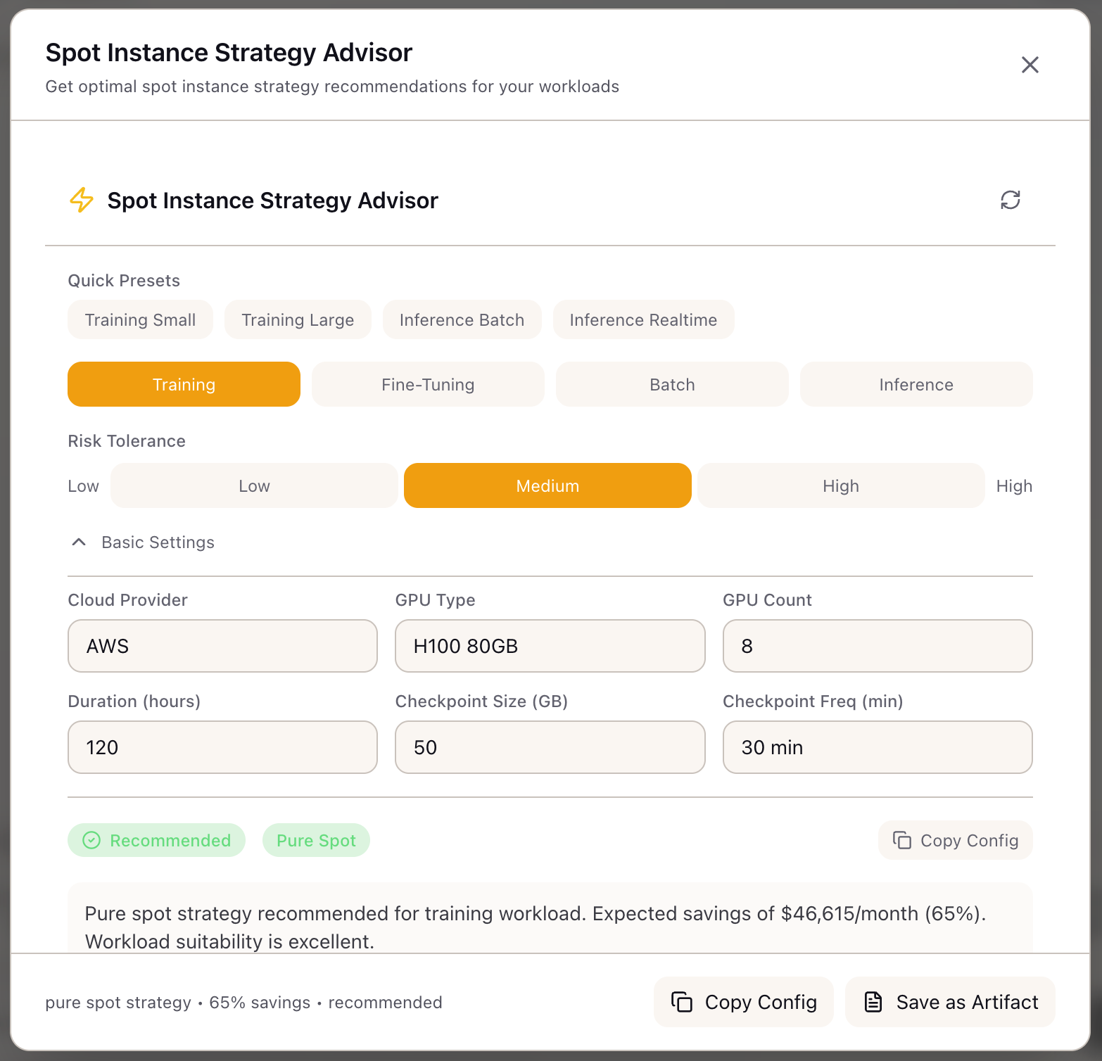 Configuring Spot Instance Strategy