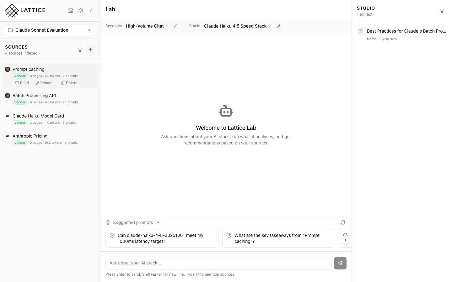 Searching sources in Lattice